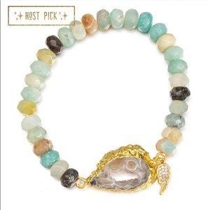 ✨HOST PICK✨Eye Candy LA - Feather Beaded Bracelet